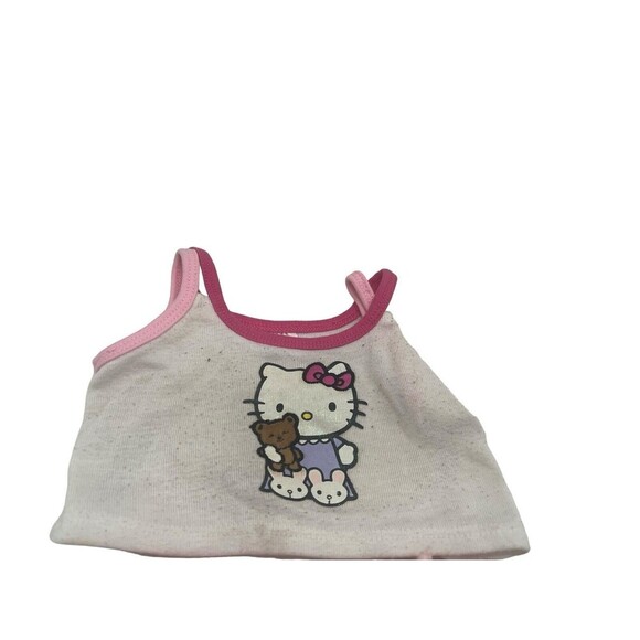 Build A Bear Hello Kitty Pajamas PJs Sanrio Cupcake Clothes Outfit Set Pnk & Wht - Picture 3 of 15